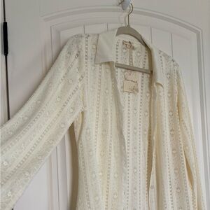 Hem & Thread Cream Lace Blouse